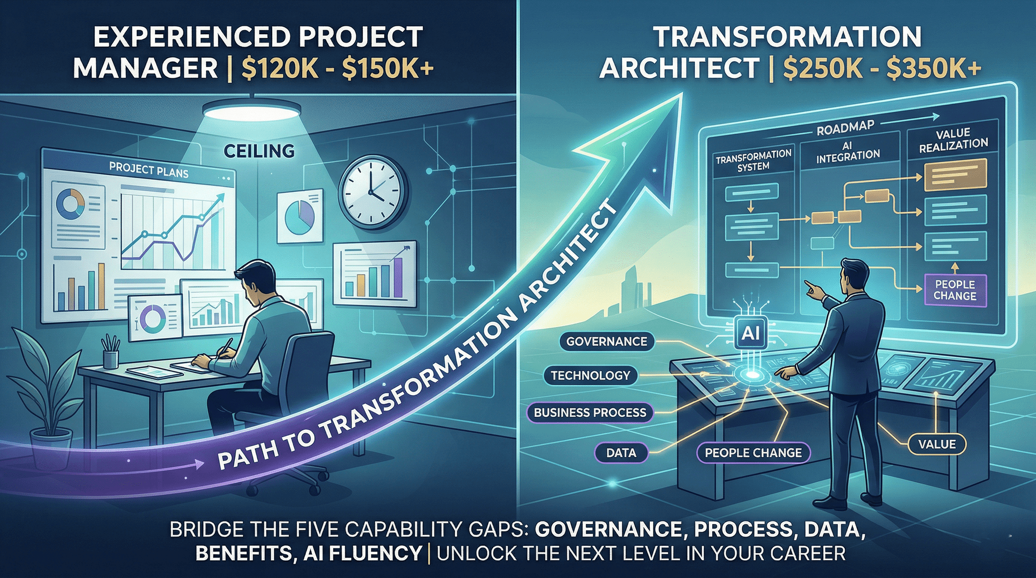From Project Manager to Transformation Architect The $250K Career Leap Most PMs Don't Know Is Available