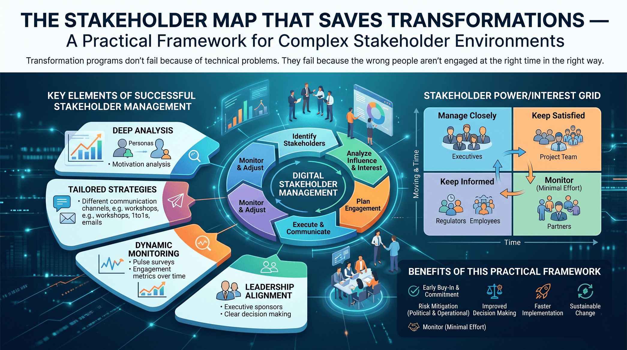 The Stakeholder Map That Saves Transformations - A Practical Framework for Complex Stakeholder Environments